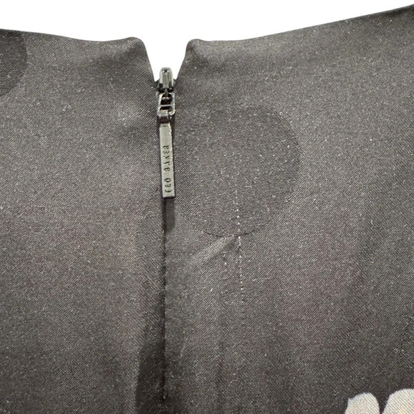 Ted Baker London Carmylle Midi Tea Dress Black Floral Multi Size 3 (6-8) NO BELT - Picture 12 of 15